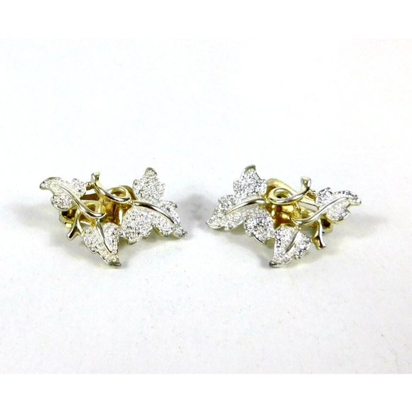 Coventry Plain and Fancy Earrings Sarah Coventry Signed SC Gold and Silver Tone - Picture 7 of 8